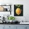 Stupell Industries Abstract Yellow Lemon on Vine Pop over Black Canvas Wall Art